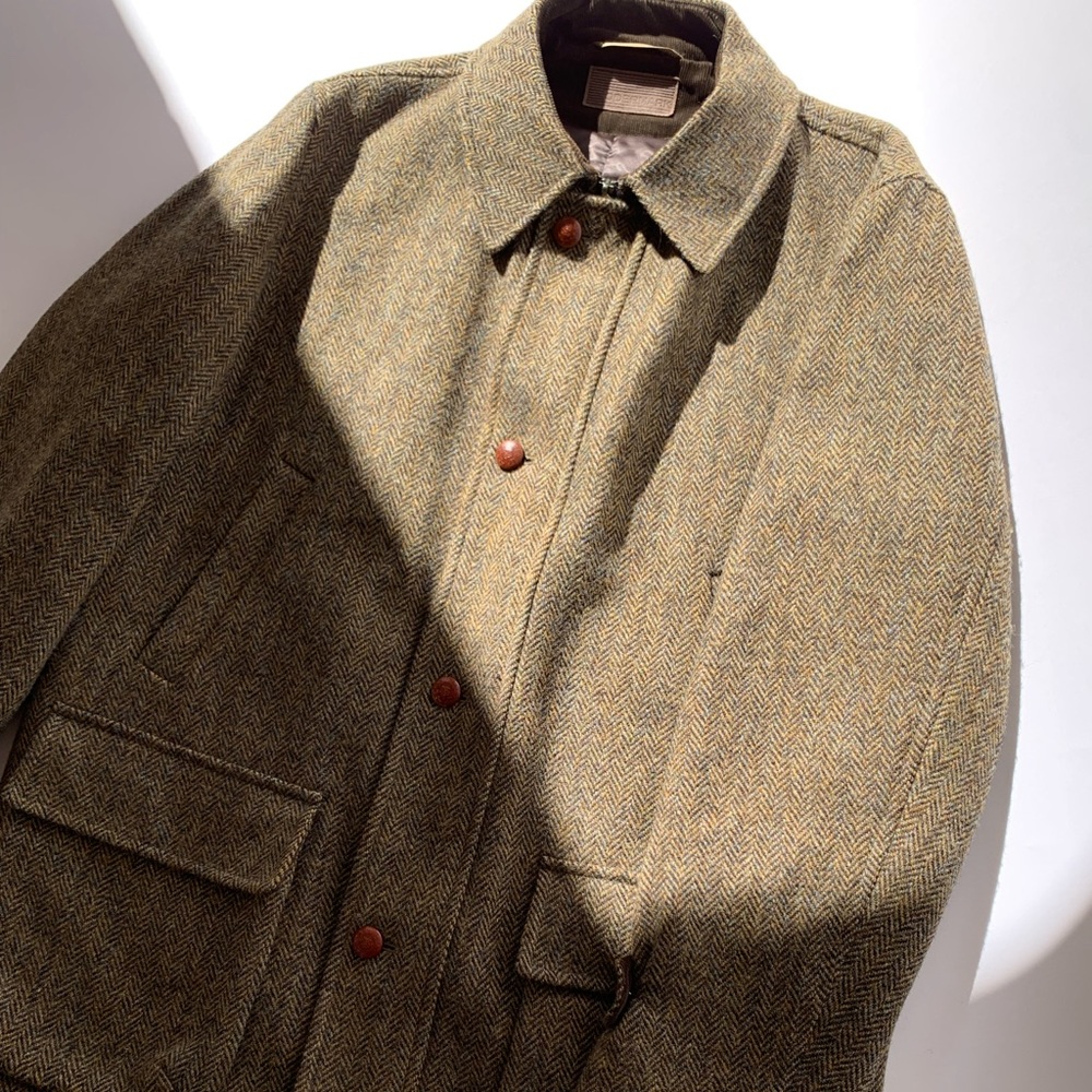 ❌SOLD❌ Vintage Harris Tweed 100% Wool Quilted Winter Jacket made for Ogilvy - Picture 6 of 16